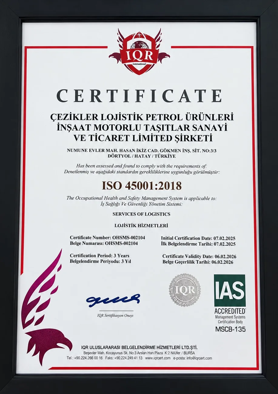 ISO 45001:2018 İş Sağlığı ve Güvenliği Yönetim Sistemi